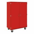 I.D. Systems 67'' Tall Tulip Red Mobile Storage Cabinet with 36 3'' Bins 80243F67043 538243F67043